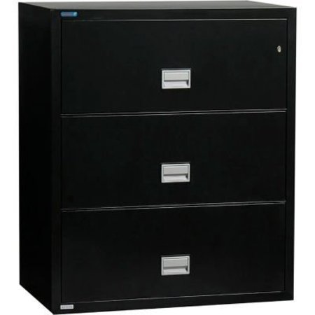 PHOENIX SAFE INTERNATIONAL Phoenix Safe Lateral 31" 3-Drawer Fire and Water Resistant File Cabinet, Black - LAT3W31B